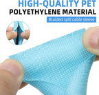 Automotive Wire Loom Tubing, Split Braided Cord Protectors from Pets No Chew, Flexible Cable Sleeve Cable Management for TV/Computer/Electric Wires (Sky Blue, 5/16"-10ft)