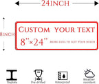 Custom Sign, Custom Indoor/Outdoor Decorative Sign，Double-sided,Aluminum Weatherproof Metal Sign Multiple Sizes, Customize for garden, Business, Workplace, office, Home, Delivery Signs(8 * 24 Inch)