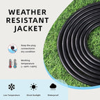 EP 100 Ft Outdoor Extension Cord - 12/3 SJTW Heavy Duty Black Extension Cable with 3 Prong Grounded Plug - Power Cord for Lawn, Garden, Appliances
