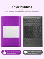 GSSSUSA Bubble Mailers 4x8 Inch 50 Pack Padded Envelopes Usable Size 4x7 Inch Shipping Envelopes Self Seal Small Packaging Shipping Bags for Mailing Jewelry, Small Business, Purple