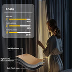 Room Divider Blackout Curtains Flexible Sliding Tracks Sets Ceiling Mounted Rod Window Curtain Privacy Separation for Bedroom Living Rooms,1 Panel Khaki Drape and Black Track Set-W216xH96 in