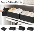 DIMJ Closet Storage Bins 8 Pack - Fabric Storage Baskets for Shelves, Large Clothes Organizers with Handles, Trapezoid Shelf Organization Storage Cubes for Purse, Toys, Books, Towel, Clothes