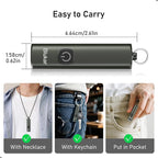 Blukar Rechargeable EDC Flashlight, Mini Keychain Flash Light with 3 Lighting Modes, Memory Function, Waterproof, Compact and Portable Pocket Light for Everyday Carry, Emergency,Camping-Gray