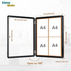 26"x20" Enclosed Cork Bulletin Board Tamper-Proof Dispaly Case,Aluminium Frame,Shatter Resistant Lockable Bulletin Board with Clear Acrylic Door for School,Office,Mall,Community,Hospital