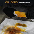 Oil Absorbent Pads | 16"x20" Oil-Only Spill Mat 100-Pack | Industrial Spill Control for Oil & Fuel(32 Gal/Box) | Repels Water Absorbing Sheets