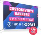 Personalized Vinyl Banner – Vinyl Printed Customizable Banner for Indoor and Outdoor Use (2'x6')