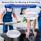 Stretch Film, RAZCC Stretch Wrap Industrial Strength, Shrink Wrap for Pallet Wrap, Heavy Duty Clear Plastic Wrap with Handles, Moving Wrapping Plastic Roll, 15" x 1000 Ft Per Roll, 60 Gauge, 1 Pack