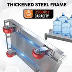 Steel Panel Truck Cart, Platform Truck, Heavy Duty Lumber Drywall Dolly, Flatbed with 2500 lbs Capacity and 4 Swivel Casters, 36x24inch Steel Board with 3 Side Handrails