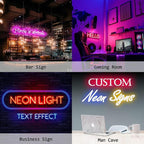 Custom Neon Signs,Customizable for Wall Decor,Personalized Neon Sign for Wedding Birthday Party Gift Party Bar Game Room Home Business Shop Name Logo