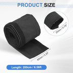 uxcell Hook and Loop Cable Management Sleeve, 6.6ft x 0.8 Inch Flexible Cable Wrap Covers Wire Hider, Cord Organizer and Cable Protector for Desk TV Computer, Black