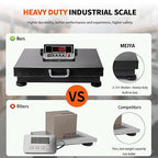 MEIYA Heavy Duty Shipping Scale, 660 lb Industrial Platform Scale for Packages, 0.1 lb Accuracy Postal Scale for Small Business & Warehouse with LB/KG, Counting, Tare & LCD, Lithium Battery & Adapter