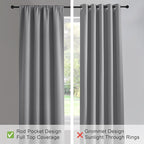PONY DANCE Blackout Curtain Panels 84 inches Length - Thermal Insulated Privacy Room Divider Drapes for Doorway Closet Storage Room Patio Door Bedroom,W 70 x L 84, Silver Grey, 2 Panels