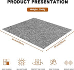 16-Pack 20"x20" Carpet Tiles, Non-Adhesive Soft Padded Floor Squares with Seamless Look for Home, Office, Indoor & Outdoor Use (43 Sq Ft) (J2)