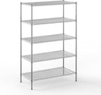 24" Deep x 48" Wide x 74" Height Wire Shelving Kit | 5-Tier | NSF Commercial Storage Rack Unit