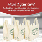 Simply Cool 300 Pack Reusable Thank You Eco-Friendly Grocery T-Shirt Shopping Bags 21.5”x12.2”x7.2” Durable, Recyclable Shopping Bags Washable, Foldable, Portable Tote Bags Bulk