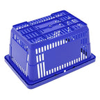 12Pcs 18L Shopping Baskets with Handles, Portable Plastic Retail Grocery Baskets Large Capacity for Stores, Supermarket, Retail, Groceries Shopping (Blue)