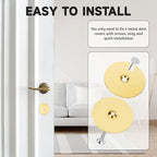 Door Hole Cover Plate, Door Knob Cover Door Knob Plate 2-5/8" Diameter Gold Door Knob Covers Door Hole Filler Plate for Home Security