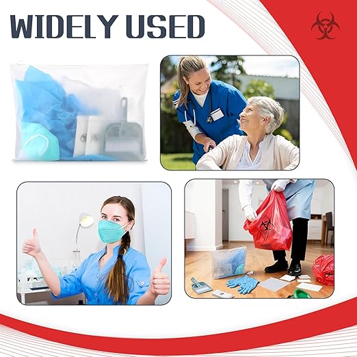 39 Pcs 2 Pack Bodily Fluid Clean up Pack Vomit Spill Cleaning Kit with Absorbent Powder Gloves Bags Tools for Restaurant Office Retirement Home