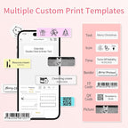 Rongta Label Maker Machine with Tape, Bluetooth Label Printer, Wireless Mini Label Makers with Multiple Templates for Organizing Office Home (Pink)