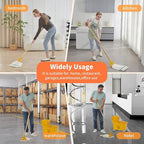 Commercial Industrial Heavy Duty Mop with Two Extra Replacement Mop Head,60" Long Handle Looped-End String Wet Cotton Mops for Floor Cleaning