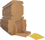 HORLIMER 4x4x1 inches Shipping Boxes Set of 100, Brown Corrugated Cardboard Box Literature Mailer