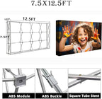 Customize Pop Up Banner with Stand for Tradeshow Backdrop,Tradeshow Dispaly,Step and Repeat Tension Fabric Backdrop for Trade Show Booth and Photography(7.5x12.5FT)