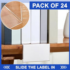24 Pcs Acrylic Library Moveable Shelf Label Holders Bulk Talker 4" x 2" Clear Shelf Display Markers Retail Label Tags for Office Home Classroom Office Book Shelve