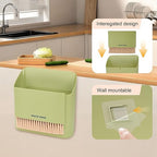 Mini Trash Can Broom Dustpan: Small Hanging Garbage Lint Bin for Laundry Room Office Desk Kitchen Cabinet Door Dorm Table RV Car - Tiny Countertop Bedside Wall Mount Trashcan Brush Dust Pan Set