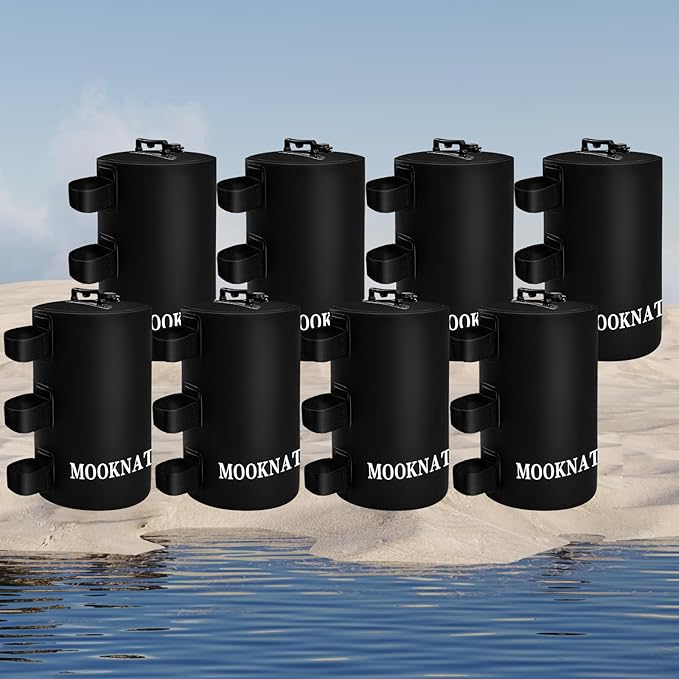Canopy Water Weights,8 Packs 176LBS Heavy Duty Tent Water Weights Bag for Pop Up Canopy,Canopies,Tent,Gazebo,Black