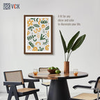VCK 20x28 Picture Frame 5 Pack, Brown Wood Poster Frame with Exclusive Wood Grain, Wall Hanging