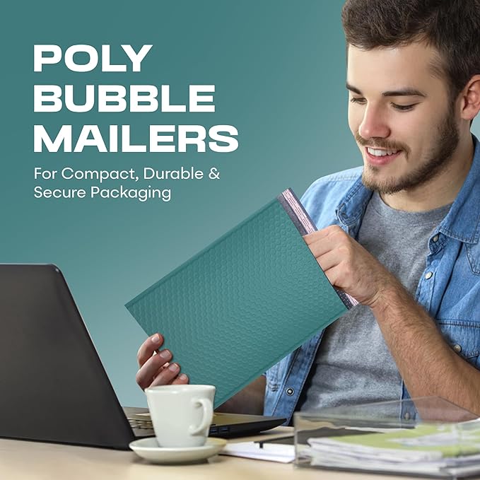 Green Small Poly Bubble Mailers 6x10 inch #0 | Self Seal Padded Envelopes | Cushioned Bubble Mailer | Usable Size 6x9 | WaterProof | Lightweight mailing Shipping Bags | 250 Pack Bulk