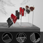 Acrylic Wallet Display Stand Purse Handbag Organizer, Clear Jewelry Riser Display Stand Purse Display Rack, Acrylic Display Shelf for Cosmetic Perfume Jewelry Sunglasses Handbag (2 PCS-4 Tier)