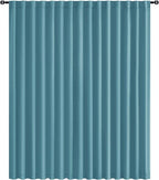 Hiasan Privacy Room Divider Patio Sliding Door Curtain Extra Wide Blackout Thermal Insulated Curtains with Back Tab & Rod Pocket for Bedroom Partition Living Room (120 x 96 Inches, Turquoise)