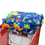 Pozico 2-in-1 Shopping Cart Cover for Baby – High Chair Cover, Grocery Cart Cover, Machine Washable with Portable Cloth Bag – Baby Cart Seat Cover for Boys & Girls – Dinosaur Design