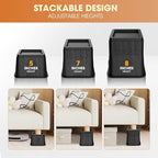 Bed Risers 5 Inch, Oversized Fit Up to 5.5" Legs, Heavy Duty Support 6000lbs, Stackable Bed Raising Blocks Furniture Sturdy Bed Lifts for College Dorm Rooms, Couches, Tables, Desks(4 Pack)