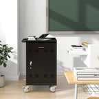 Laptop and Tablet Charging Cart, 32 Unit Device Mobile Charging Station for Chromebook, Tablet, Laptop, with Charging Port Screen Size Up to 16.3", Suitable for Office, Classroom, etc (Black)