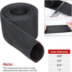 2 in 1 Ratio Braided Cable Sleeve Fabric Heat Shrink 3/8" - 24 feet, Abrasion Management Protection Flexibility Wiring Harness Cable Sheath