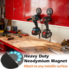 MUTUACTOR Updated Magnetic Hooks Heavy Duty,40lbs Anti-Scratch Garage Large Magnet Hooks,2PCS Super Strong Magnetic Garage Hooks for Organizing Impact Drivers Trailer Cord Garden Tool Box