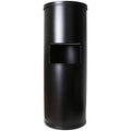 Black Stainless Steel Floor Stand Wipe Dispenser with Built-in Trash Can - Fits Wipes on Rolls - Perfect for Fitness Clubs, Schools/Daycares, Commercial and Residential Facilities