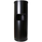 Black Stainless Steel Floor Stand Wipe Dispenser with Built-in Trash Can - Fits Wipes on Rolls - Perfect for Fitness Clubs, Schools/Daycares, Commercial and Residential Facilities
