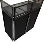 DJ Event Facade White/Black Scrim Metal Frame Booth + 20" x 40" Flat Table Top Includes Both White and Black Panels + Carrying Cases!
