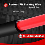1/2" 100ft 3:1 Heat Shrink Tubing with Adhesive Lining - Marine Grade, Ideal for Home, Automotive, and Industrial Use - Black