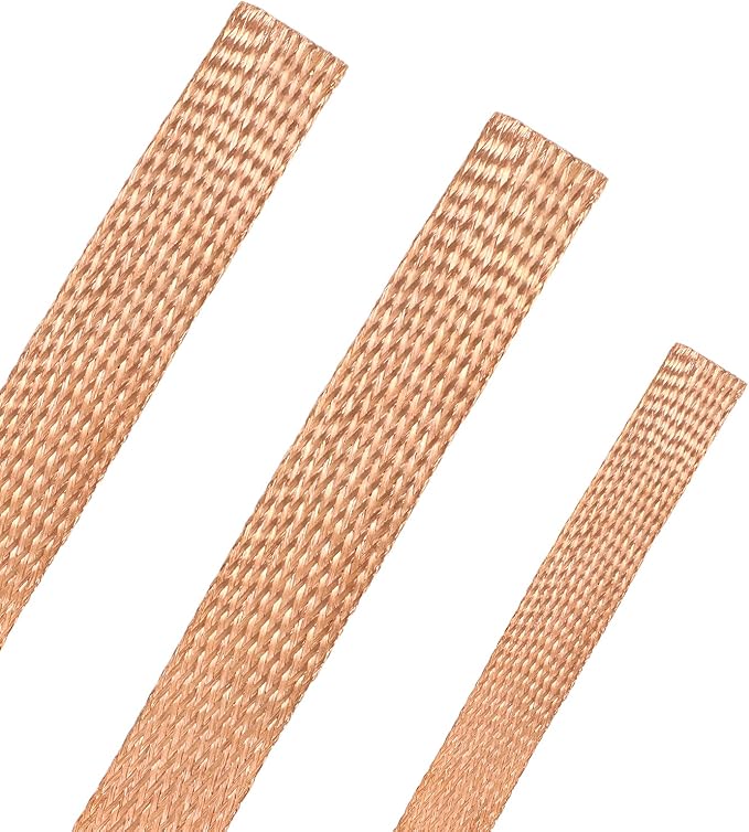 Copper Wire Loom - EMI/RFI Shielding Flexible Cable Management for Automotive Audio, Industrial Expandable Cables, Marine Wiring & Computer Case ﻿ (Pure Copper, 25mm (1")-6.56ft)