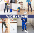 Commercial Mop Handle Heavy Duty, 59" Industrial Mop Stick - Universal Metal Replacement Mop Pole for Home, Garage, Office, Workshop & Warehouse Floor Cleaning