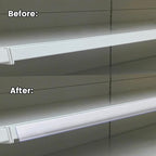 Shelf Label Strips, Pro Painter 25 Pack Self Adhesive 1.5”H Shelf Strip Price Tag Holder for Plastic, Metal and Wood Gondola Shelf, Clear Plastic Front/Clear Back Sign Holder for 48” Long Shelf