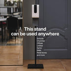 Luxton Home Automatic Hand Sanitizer Dispenser with Stand and Drip Catcher and Refillable Bottle for Restaurants, Schools, Churches - Sanitizer Stand