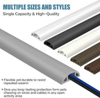 Floor Cord Covers for Wires 10FT Cable Hider Wire Cover Self Adhesive Cord Hider Floor for Offices, Homes, Workshops, Warehouses Cable Cavity 0.39" W x 0.27" H