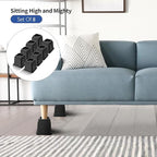 Bed Riser/Furniture Lift Bed/Bed risers/Furniture Lifter/Table risers/Frame Risers Create Under Bed Storage Heavy Duty for Furniture Height Adjustment (Black 8 Pack, 5 Inch)