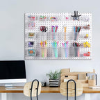 Sieral 64 Pieces Pegboard Bins Pegboard Cups with Hooks and Loops Peg Hooks Assortment Organizer Accessory for Organizing Accessories Tools Storage Office Workshop Garage Workbench (Transparent)