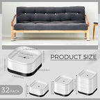 Ecally Furniture Risers Adjustable Bed Risers Desk Leg Risers 1.38" Stackable Heavy Duty Bed Lifts Risers Square Bed Raising Blocks for Mattress Table Leg Desk Chair Couch Sofa Dorm (White,32 Pack)
